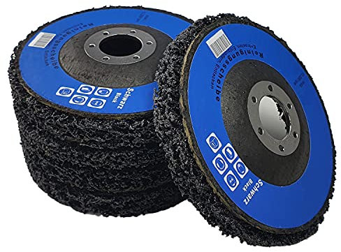 5er Sparpack Craft-Equip Ø125mm schwarze Reinigungsscheiben Nylon Schleifscheibe CBS