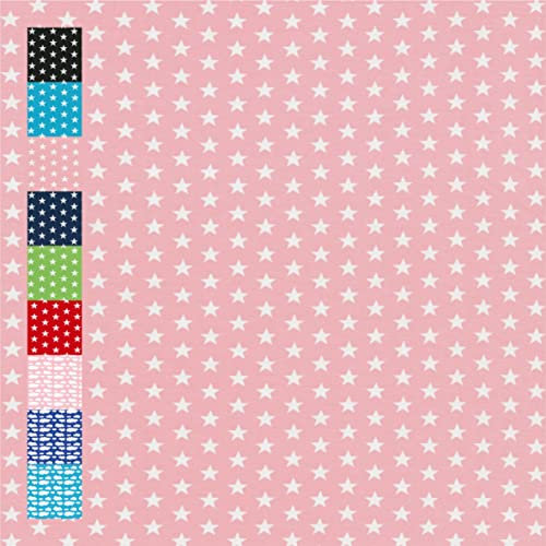 Swafing Verena Jersey 1cm kleine Sterne Baumwolle (Sterne klein, hellrosa, 0,5m)(431)