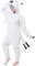 dressfan Unisex Pigiami Drago Nero Pigiami Costumi Tuta Cosplay Costumi Natale Halloween Pigiami per Adulti Adolescenti Bambini (Bianca, XS)