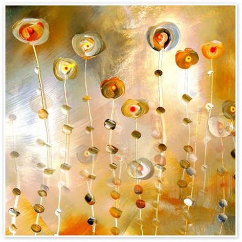 Golden Eye Poster von Niksic Katarina 40 x 40 cm Braun Wandbilder Wanddeko