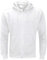 Indigo Soul Felpa con cappuccio da uomo in pile tinta unita con zip e cappuccio, bianco, S