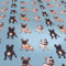 HEKO PANELS Stoff Oxford Wasserdichte Meterware CanvasPolyester Stoff Zum Nähen Nähstoffe Möbelstoffe Dekostoffe Handwerken Wasserabweisend Blickdicht Französische Bulldogge Hellblau 100 x 155 cm