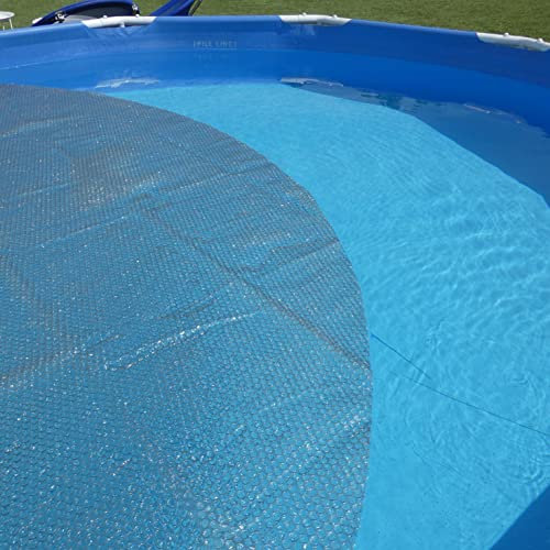 EDENEA - Couverture Solaire Piscine Gris Silver - Epaisseur Renforcée 215 Microns - Bâche Piscine Bulles - (Ronde Ø 550 cm)