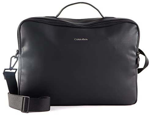 Calvin Klein Herren Laptoptasche Ck Must Pique 2G Laptop Bag 17 Zoll, Schwarz (Ck Black), Einheitsgröße