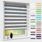 Doppelrollo klemmfix ohne Bohren, Duo Rollos für Fenster & Tür mit Bohren, Anthrazit B110 x H150cm (Stoffbreite 106cm), Fensterrollo lichtdurchlässig & verdunkelnd, Klemmrollo Sonnenschutz