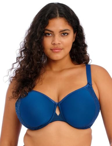 Elomi Women's Plus Size Charley Underwire Plunge Bra, Petrol, 36H US