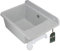 KOTARBAU® Ausgussbecken aus Polystyrol 50,5 x 34,5 x 18,5 cm Spülbecken Grau Siphon Waschbecken Spülbecken Klein mit Stöpsel Montageset Ablaufgarnitur und Schrauben Waschküche Möbel