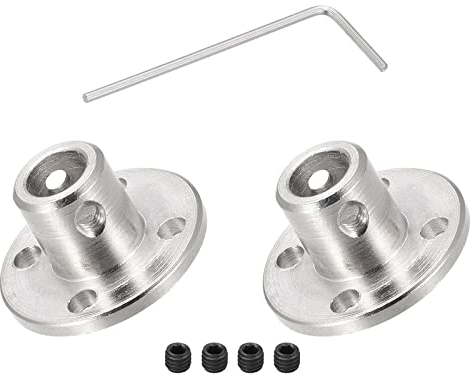 DMiotech 2Pack 6,35mm Flansch Verbinder Wellenkupplung mit M1,5 Sechskantschlüssel