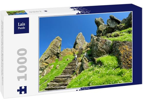 Lais Puzzle Skellig Michael oder Great Skellig, Heimat der Ruinen eines christlichen Klosters. Bewohnt von Einer Vielzahl von Seevögeln. UNESCO-Welterbestätte, Irland 1000 Teile