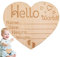 Geburtsankündigungsschild | Baby Geburtsschild für Baby Hand und Fußabdrücke - Hello World Namensschild für Krankenhaus, Willkommen Baby Schild für Neugeborene Geschenke