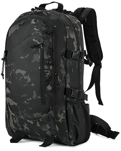 ENJOHOS 30L Militär Rucksack - Taktischer Reiserucksack mit 30L Volumen und Survival Daypack-Funktion für Trekking, Klettern, Angeln, Fitness, Radfahren und andere Outdoor-Aktivitäten (Camo)