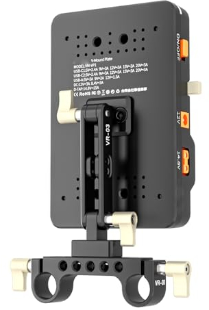 ZGCINE VP1 Kit1 V-Mount Batterieplatte Adapterplatte Batteriehalter USB-C PD USB-A QC D-Tap BP Ausgang/Eingang für BMPCC 4K 6k RED DSLR-Kameras Camcorder Batteriehalter.