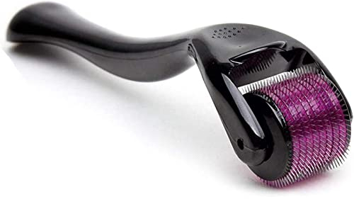 540 Titan Microneedle Derma Roller Beard Microneedling Roller für Gesicht Gesichtsfalten Haarausfall Stretch Marks Haar Nachwachsen Micro Nadeln mit Fall (1mm)