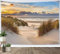 LB Wandteppich Tropischer Strand Wandtuch Küstenpflanze am Meer Sonnenuntergangslandschaft Wandbehang Sommerinsel Tapisserie für Wohnzimmer Schlafzimmer Wohnheim Wanddeko,235x180cm