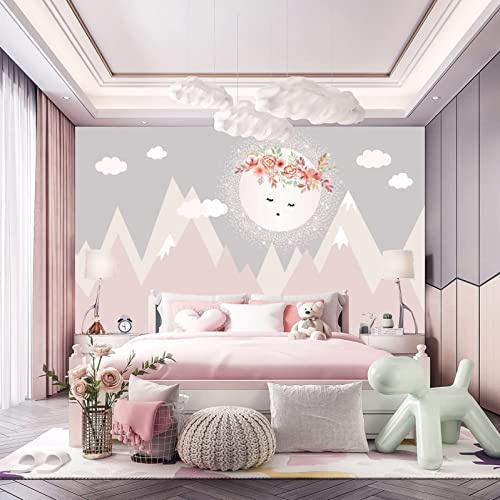 Naturempress Papier Peint Panoramique 300X250（LXH） Chambre De Fille De Dessin Animé Papier Peint Intissé 3D Tapisserie Poster Decoration Murale Chambre Salon