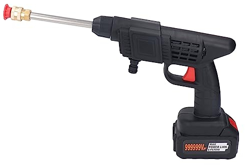 Idropulitrice a Batteria, Idropulitrice Portatile Ad Alta Pressione con Motore 400 W, Pressione 'acqua 90 Bar, Portata 15 M, Batteria Al Litio 18 V 1200 MAh (Spina UE)