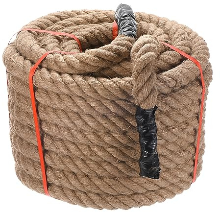 PATIKIL Corda Iuta 38mm x 30,5M Corda Juta Naturale Corda Spago Stretta Manila Corda Tela per Sport Gioco del Tiro alla Fune Barca Decorare Giardino