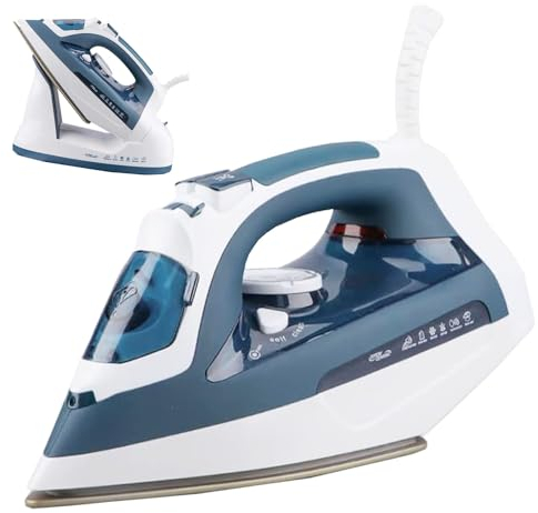 Dampfbügeleisen, Bügeleisen Powersteam Ultra Keramik-Bügelsohle Steam Iron Dampfbügeleisen - 2600W Dampfbügeleisen Keramik-Bügelsohle, Selbstreinigungs- & Sprühwasserfunktion, Tropfstopp