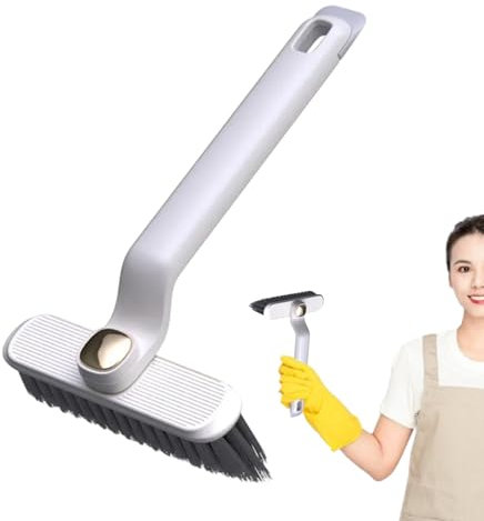 Hard Bristle Grout Cleaning Brush, Floor Joint Cleaning Brush, Corner Scrubber for Tile Grout with 360 Degree Rotation, Household Brushes, Scrubber for Countertops, Stove ,