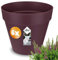 Gardebruk® 6X Blumentopf loft urban Überlaufrohre 19x18cm rund Übertopf Pflanzenkasten Pflanzentopf Kunststoff Blumenkasten Pflanzkübel Maulbeere
