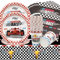 Doyomtoy Rennwagen Partygeschirr,61 Stück Racing Car Party Supplies for Boys Enthält Teller,Tassen,Servietten und Tischdecken Rennwagen Geburtstag Dekoration für Kindergeburtstag Party Supplies