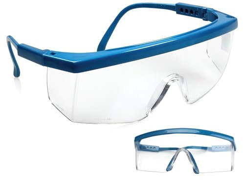 Hioip Gafas de Protección, Gafas de Seguridad con Lente Antirrayado y Antivaho lentes Transparentes, Gafas Protectoras Gafas para Laboratorio para Hombres y Mujeres Actividades Aire Libre