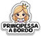 Bimbo a Bordo per Auto, Principessa a Bordo 16.5 x 14 cm, Baby on Board Adesivo Auto, Adesivo Bimbo a Bordo per Auto Resistente agli UV e Impermeabile, Diamond Sticker