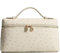 Rejolly Crossbody-Tasche für Damen, L19, Tasche mit Tragegriff oben, Designer-Umhängetasche, ruhig, luxuriös, trendig, Geldbörse, Straußen-Creme-Weiß (goldfarbene Hardware), Small