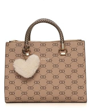 Liu Jo Damen Satchel/Handtasche Beige Kunstleder, Größe:-, Farbauswahl:beige-Kombi