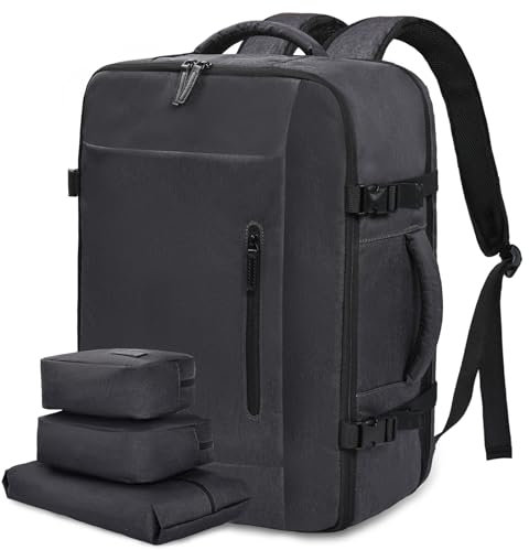 LOVEVOOK Handgepäck Rucksack 45x36x20 für Easyjet, Reiserucksack Herren Damen Flugzeug Klein Tasche Koffer, 15,6 Zoll Laptop Backpack Carry On Luggage Cabin Bag Kofferrucksack für Reise, Dunkelgrau