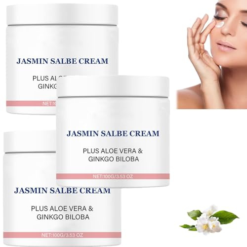 Jasmin Salbe Augen,Jasminsalbe gegen Augenringe Schlupflider,Gegen Augenringe,Augenermüdung und -Schwellung Sowie Schlaffe Augenlider Jasminsalbe (3)