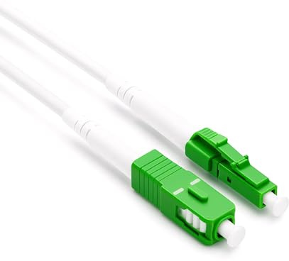 DINIC Anschlusskabel für Glasfaser-Router, LWL-Internet-Anschlusskabel, FTTH Lichtwellenleiter, Simplex OS2 Patchkabel (LC/APC auf SC/APC, 10m)