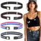 AOZUO 4 Stücke Gürtel Ohne Schnalle für Damen Herren, Gänseblümchen Schnallenfreier Unsichtbarer Stretch Elastischer Einstellbar Jeans Gürtel