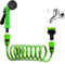 HOME GOODS Manguera Espiral, Manguera de Jardín Extensible, con Pistola de Riego y Adaptador Universal. 7 Modos de Chorro Ideal para Jardín y Limpieza de Auto, Fácil de Almacenaje (10metros)
