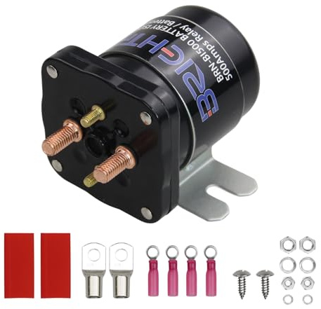 Dual Battery Isolator Kit 12V 500AMP, IP67 Waterproof Battery Relay Isolator VSR, Protect Main Battery Prevent Over-Discharge for Car RV ATV UTV Boat Marine Off-Road Vehicle