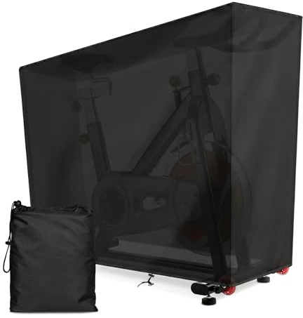 Fahrradabdeckung Wasserdicht Winterfest, Premium Fahrrad Schutzhülle für E-Bike & Heimtrainer, 210D Oxford Fahrrad Abdeckplane, UV-Beständig & Winddicht, Inkl. Aufbewahrungstasche (Schwarz)