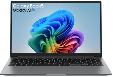 Samsung Galaxy Book5 AI Laptop, 15.6 Display, Intel Core Ultra 5 Processor, 16GB Memory, 512GB Storage, Titan Grey (Renewed)