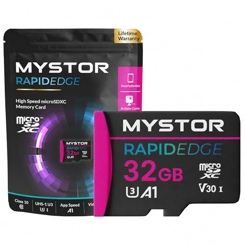 Mystor 32GB Micro SD Memory Card Amazon Fire Tablet Memory Card for Amazon Fire Kids Tablet 8, 10, 7, HD Max 11 Micro SD Class 10 App Speed A1 MicroSDXC MicroSD Storage Card