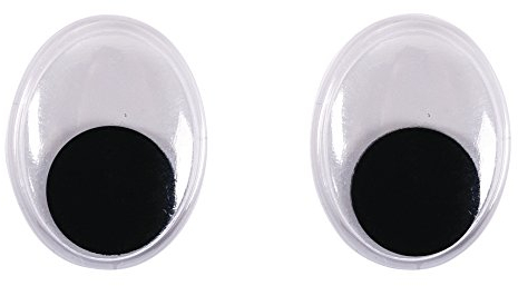 Rayher Plastik-Wackelaugen zum Kleben, ø 18 mm, SB-Btl. 10 Stück, oval, 8919400