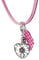 Trachtenkette Alpenherz eleganter und funkelnder Edelweiss Anhänger mit Strass - Trachtenschmuck Kette für Dirndl und Lederhose (Rosa)