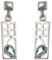 Alexander Castle Charles Rennie Mackintosh Ohrringe aus 925er Sterlingsilber mit Blautopas – Tropfenohrringe mit Geschenkbox – 18 mm x 7 mm