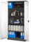 Jan Nowak Aktenschrank C001H Büroschrank Metallschrank Stahlschrank Werkzeugschrank Stahlblech Pulverbeschichtet Flügeltürschrank Abschließbar 195 cm x 90 cm x 40 cm (anthrazit/weiß)