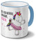 printplanet Tasse mit Namen Pascal - Motiv Witziges Einhorn - Namenstasse, Kaffeebecher, Mug, Becher, Kaffeetasse - Farbe Hellblau