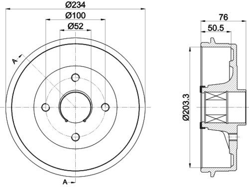TMD Friction Services 94042400 Bremstrommel