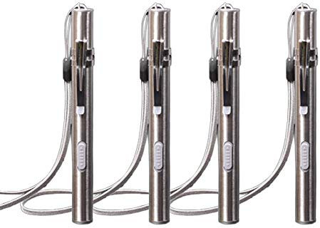 Penna ricaricabile USB, torcia tattica a LED ad alto lume dell'acciaio inossidabile di 4Pcs con batteria e cavo