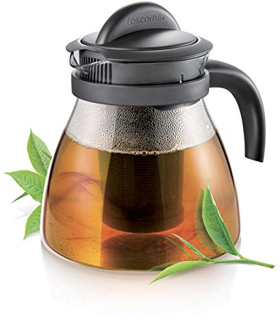 Tescoma 647110.44 Montecarlo Infusiera, Vetro borosilicato/Plastica di qualità, Nero/Trasparente, 1,5 l