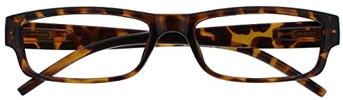 The Reading Glasses Company Braune Schildpatt Distanzgläser Herren Damen Leicht Komfortabel M32-2 -2,00