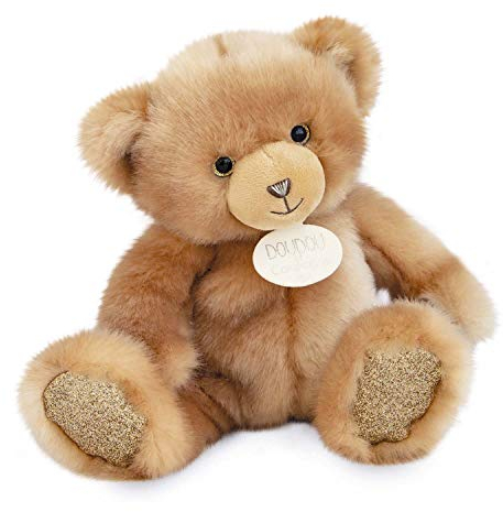 Doudou et Compagnie - DC3587 Plüschbär mit Pailletten – 37 cm – Beige – Bär Kollektion