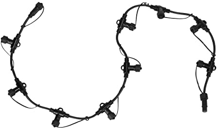 Festive Lights - ConnectPro Lighting Accessories - Connectable Outdoor Waterproof Rubber Cable (9 Port Curtain Connector, Black)