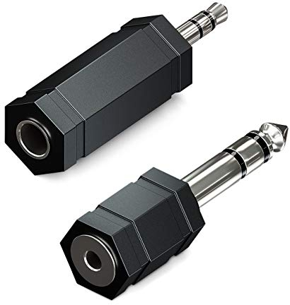deleyCON 2X Stéréo Adaptateur Jack 3,5mm + 6,3mm Adaptateur Audio HiFi Prise Récepteur Home Theatre